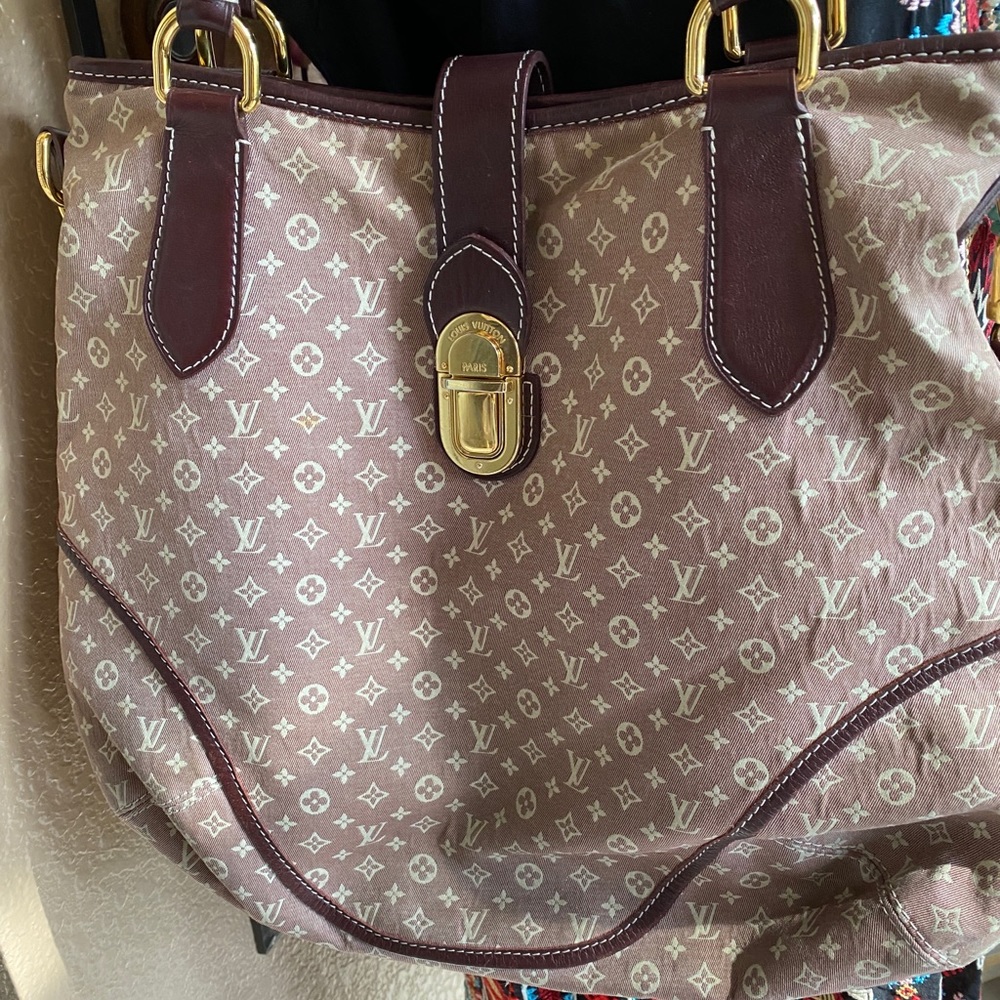 Louis Vuitton Monogram Crossbody Bag in Brown and Cream